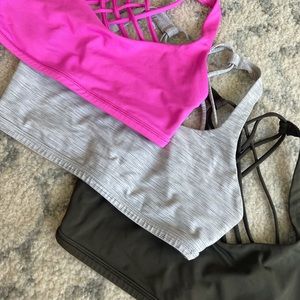 3 Lululemon Free To Be Wild Bras Size 6